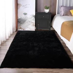 Latepis Faux Rabbit Fur 3x5 Area Rug