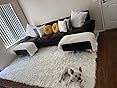 I bought 8x10 size for my apartment living room which is 11x11 i will say. And the carpet is just perfect.,As i wanted to be. I love it!!! And i get a lots of compliments… everyone wants it lol my dog loves it too and it hasn’t pee on it yet!!!