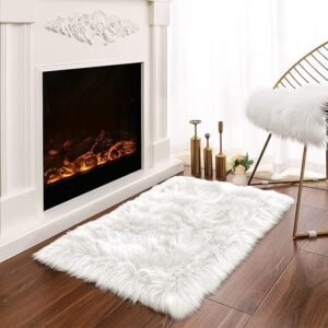 Latepis White with Grey Tips Small Bedroom Washable