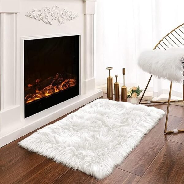 Latepis White with Grey Tips Small Bedroom Washable