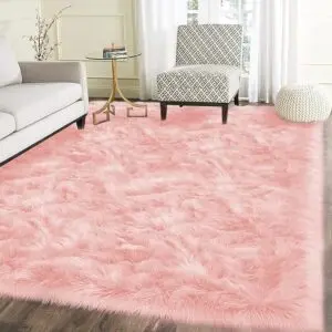 Latepis Pink Rugs for Living Room Area Rug